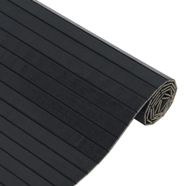 vidaXL Rug Rectangular Black 60x400 cm Bamboo