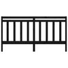 vidaXL Bed Headboard Black 186x4x100 cm Solid Wood Pine