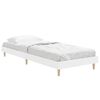 vidaXL Bed Frame without Mattress White 75x190 cm Small Single Engineered Wood