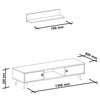 Homemania TV Stand Aspen 130x40x35 cm White