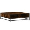 vidaXL Coffee Table Smoked Oak 100x100x30 cm Engineered Wood and Metal