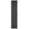 vidaXL Outdoor Storage Cabinet Grey and Black 65x37x165 cm PP