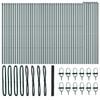 vidaXL Hexagonal Fence Ground Fix 100 x 1.5 m PVC-Coated Steel Grey