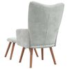 vidaXL Relaxing Chair 2 pcs Light Grey Velvet