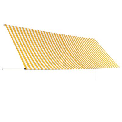 vidaXL Retractable Awning 400x150 cm Yellow and White