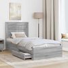 vidaXL Bed Frame with Drawer with Headboard Manual Engineered Wood