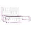 vidaXL Bed Frame without Mattress White Solid Wood Pine 120x200 cm