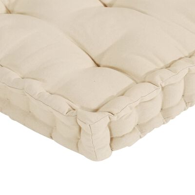 vidaXL Pallet Floor Cushions 3 pcs Beige Cotton