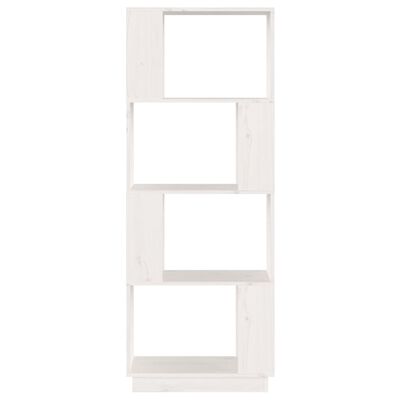 vidaXL Book Cabinet/Room Divider White 51x25x132 cm Solid Wood Pine