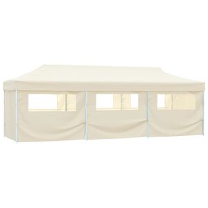 vidaXL Folding Pop-up Party Tent with 8 Sidewalls 870x291x315 cm Cream