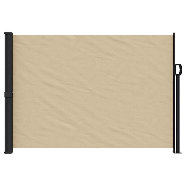 vidaXL Retractable Side Awning Beige 140x500 cm