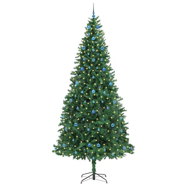 vidaXL Artificial Christmas Tree with 300 LEDs with Stand Green 300 cm