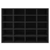vidaXL Shoe Rack Engineered Wood 92x30x67.5 cm Black