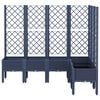 vidaXL Garden Planter with Trellis Blue Grey 160x120x142 cm PP