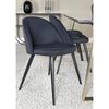 Venture Home Dining Chairs 2 pcs Velvet Polyester Black
