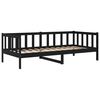 vidaXL Day Bed without Mattress Black Solid Wood Pine 90x200cm