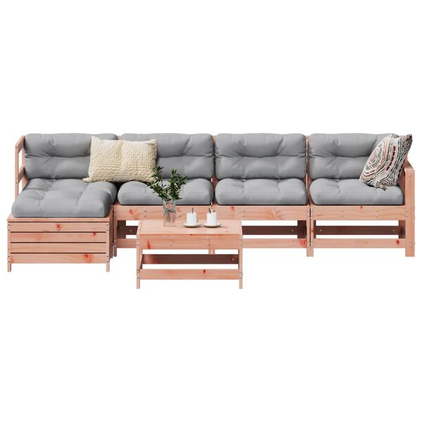 vidaXL 6 Piece Garden Sofa Set Solid Wood Douglas Fir