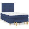vidaXL Box Spring Bed with Mattress Blue 120x200 cm Fabric