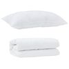 vidaXL Duvet Set with Pillow 2 pcs White Microfibre