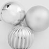 vidaXL Christmas Bauble Set 4 pcs Silver Plastic