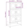 vidaXL Highboard Black 68x39x123 cm Steel