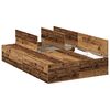 vidaXL Storage Bed Frame Old Wood 120 x 200 cm Engineered Wood