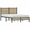 vidaXL Metal Bed Frame without Mattress Sonoma Oak 120x200 cm