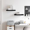 vidaXL Floating Wall Shelves 2 pcs High Gloss Black 50x23x3.8 cm MDF