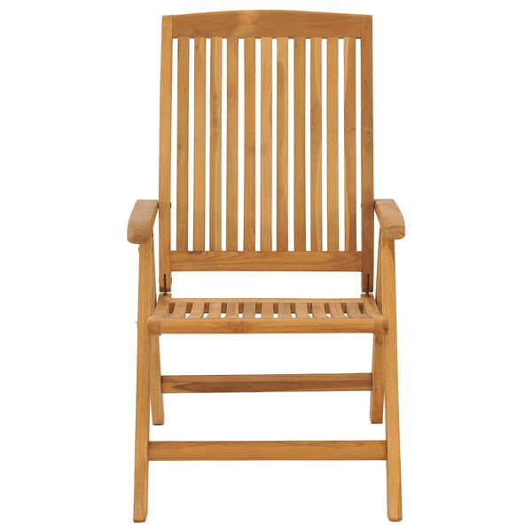 vidaXL Reclining Garden Chair 2 pcs Solid Wood Teak