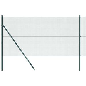 vidaXL Ground Fix Welded Wire Fence 25 x 1.2 m PVC-Coated Steel Green