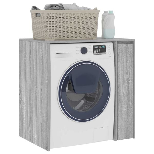 vidaXL Wash Machine Cabinet with Storage Grey Sonoma 87 x 60 x 69 cm