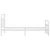 vidaXL Metal Bed Frame without Mattress with Footboard White 107x203cm