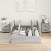 vidaXL Bed Frame with Storage Grey sonoma 120 x 190 cm Engineered wood