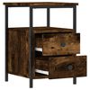 vidaXL Bedside Cabinets 2 pcs Smoked Oak 34x35.5x50 cm Engineered Wood