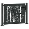 vidaXL Garden Gate with Lock Black 100 x 100 cm Powder-Coated Steel