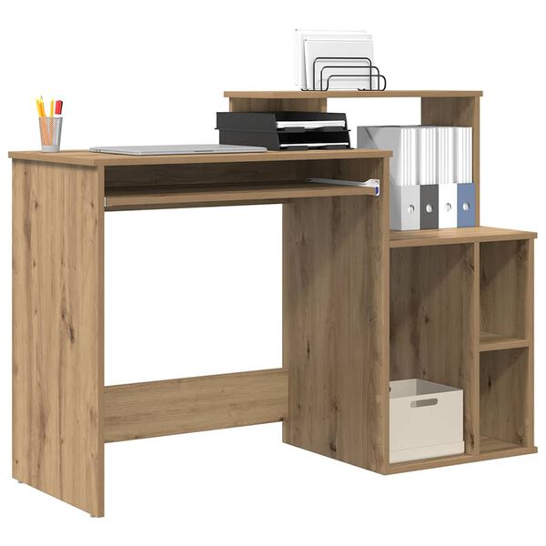 vidaXL Desk Artisan Oak 120.5 x 44 x 88.5 cm Engineered Wood