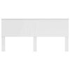 vidaXL Headboard with Headboard Gloss White 200 cm Engineered wood