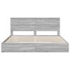 vidaXL Storage Bed Grey Sonoma 200 x 200 cm Engineered Wood