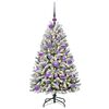 vidaXL Artificial Christmas Tree Green and White 120 cm PVC and Metal