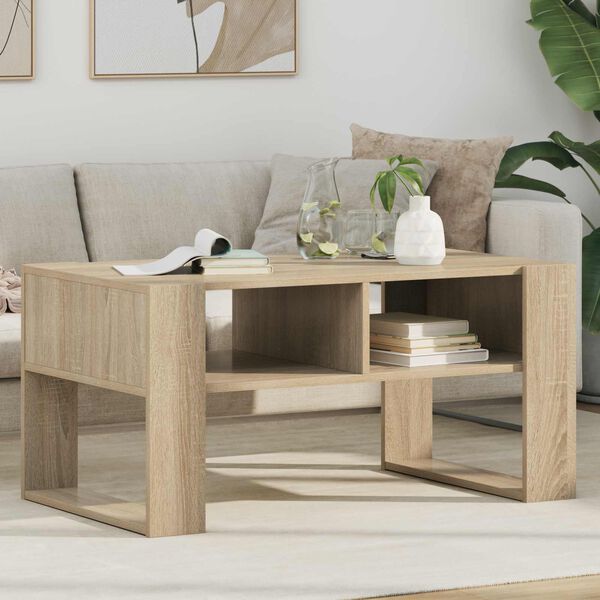 vidaXL Coffee Table Sonoma Oak 92 x 53 x 45 cm Engineered Wood