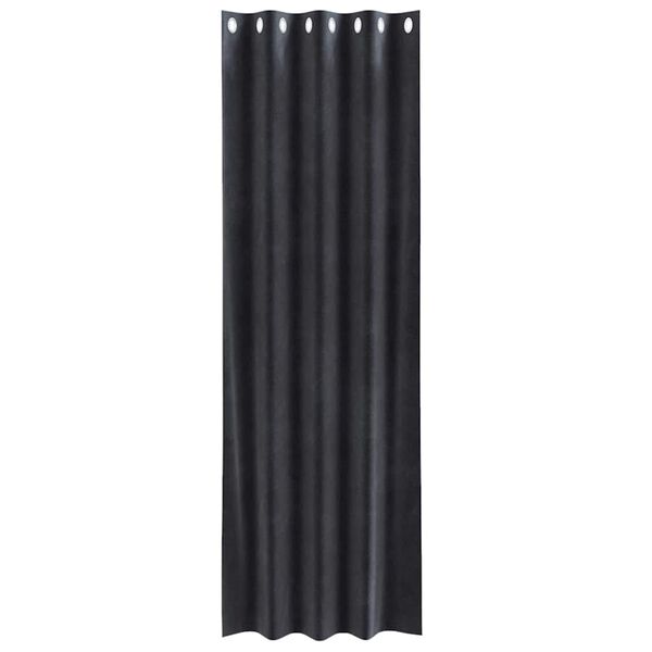 vidaXL Blackout Curtains 2 pcs Dark Grey 140 x 245 cm Velvet