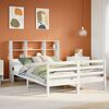 vidaXL Bookcase Bed without Mattress White 160x200 cm Solid Wood Pine