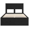 vidaXL Bed Frame with Mattress Black 120 x 200 cm Solid Pine Wood