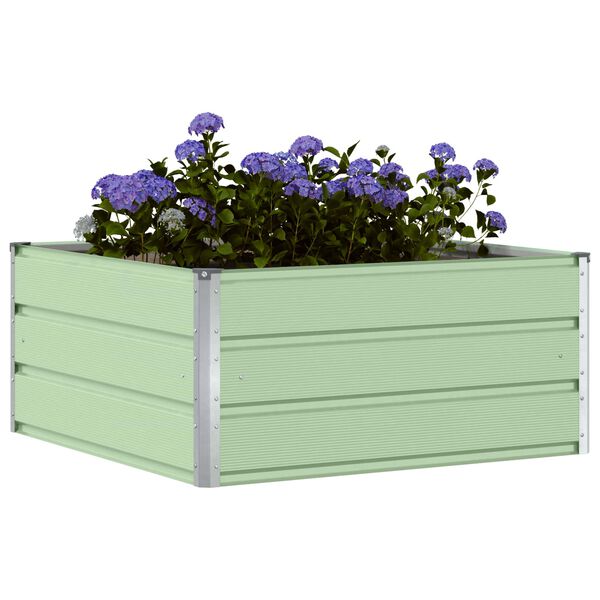 vidaXL Planter Pastel Green 100 x 100 x 45 cm Steel