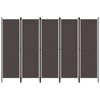 vidaXL 6-Panel Room Divider Brown 300x180 cm