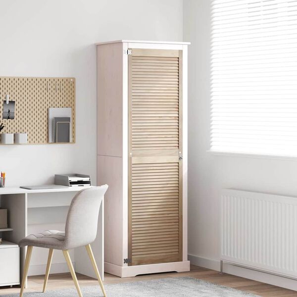 vidaXL Cabinet Door Natural 201 x 2.1 x 59.5 cm Solid Pine Wood