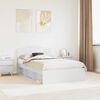 vidaXL Bed Frame with Headboard White 120 x 190 cm Solid Pine Wood