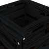 vidaXL Garden Planter Black 40x40x78 cm Solid Wood Pine