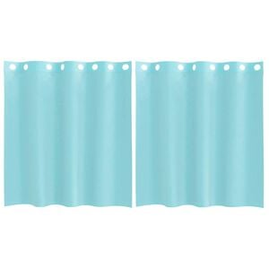 vidaXL Voile Curtains with Grommets 2 pcs Turquoise