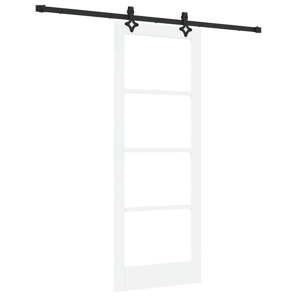 vidaXL Sliding Door ORKDAL White and Black 78 x 202 cm